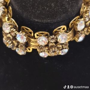 FLORENZA AB Crystal  Goldtone Link Bracelet